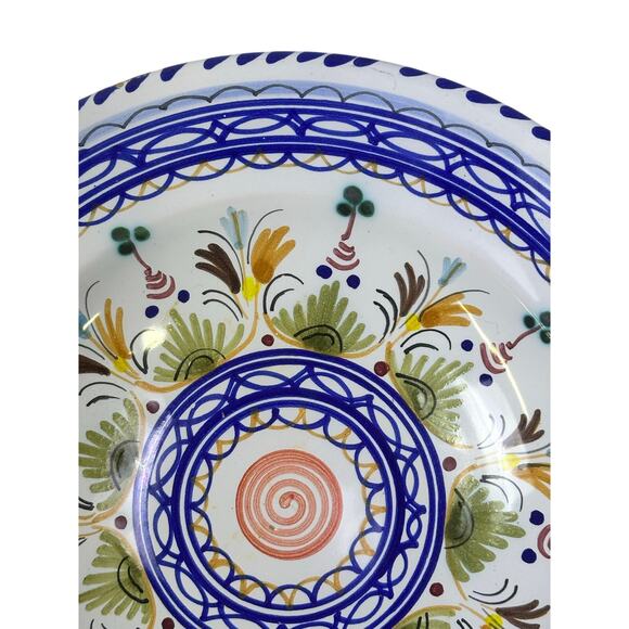 Vibrant Beautiful Spanish Pottery Hand Painted Signed 8.25" Bowl/Wall Art - Picture 4 of 8
